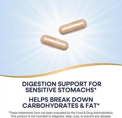 Nature's Way Acid Ease, Digestive Support Supplement for Sensitive Stomachs*, Marshmallow Root Extract, Slippery Elm Bark, Digestive Enzymes, 180 Vegan Capsules (Packaging May Vary)