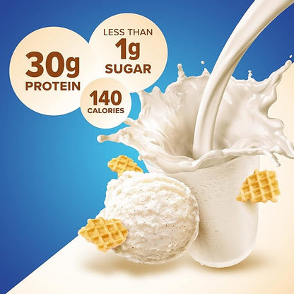 Pure Protein Vanilla Protein Shake,30g Complete-Protein,Vitamins A,C,D,and E plus Zinc to Support Immune Health,Ready to Drink and Keto-Friendly,11oz Bottles,(Pack of 24)