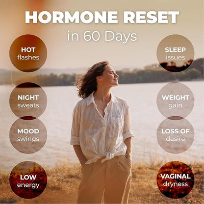 Her Bodhi Meno- Menopause Hormonal Balance for Women, Estrogen Soy Isoflavones Menopause Supplement for Women, Ashwagandha, Black Cohosh Hot Flashes Menopause Relief, Night Sweats Relief 60Caps