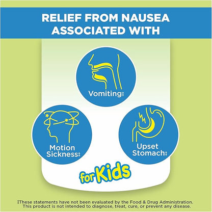 from The Makers of Dramamine, Advanced Herbals Kids Gummies, for Nausea Relief & Motion Sickness During Travel, Strawberry & Ginger Flavor, 20 Count