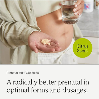 Needed. Prenatal Multivitamin with Citrus Scent Insert - Complete Prenatal Multi for Before, During, & After Pregnancy - 26 Optimal Nutrients Including Choline, Vitamin B, & Folate - 30 Day Supply