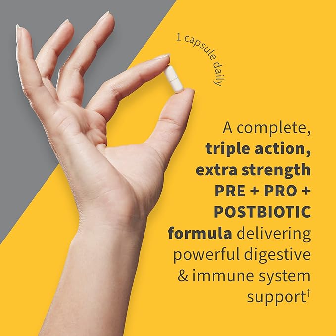 Garden of Life Dr. Formulated Pre, Post & Probiotics 100 Billion CFU Once Daily 3-in-1 Complete Probiotics, Prebiotics & Postbiotics Supplement for Women and Men – Extra Strength, 30 Day Supply