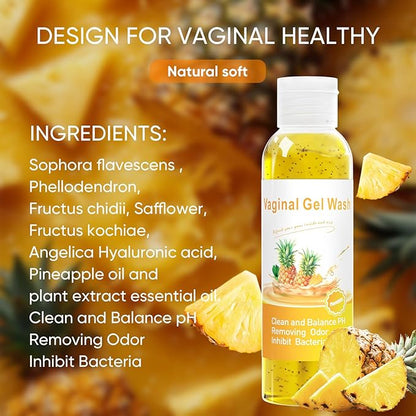 Feminine Wash & Yoni Soap Bar & Yoni Oil for Women pH Balance, Pineapple Yoni Wash for Moisturizing Remove Odor, 5.07 Fl.Oz Feminine Wash 1 Fl.Oz Feminine Oil & 3.53oz Yoni Bar