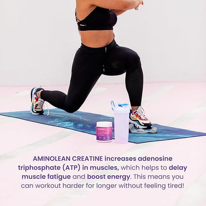 AminoLean Creatine for Women and Men, Pure Micronized Creatine Monohydrate Powder Supplement for Muscle Toning, Mood Support, Energy Boost, and Brain Health, 300g