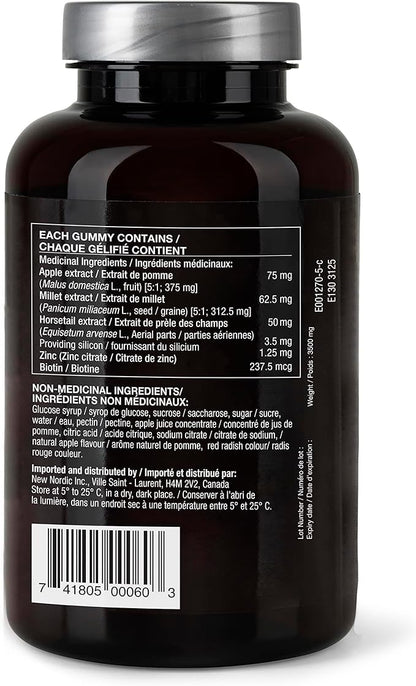 New Nordic Hair Volume Gummies - Biotin Supplement for Hair Growth - Contains Horsetail, Millet & Zinc - Supports Healthy Growth & Strength - 60 Vegan Gummies (Pack of 2)