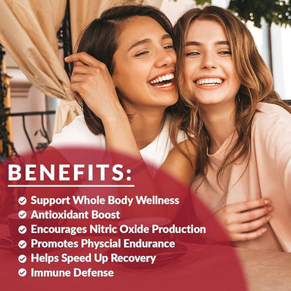 WEEVIT Beet Root Gummies, Nitric Oxide Supplement for Men Women | Organic Beet Gummy with Grape Seed, Pomegranate, Black Pepper, Vitamin C, B12