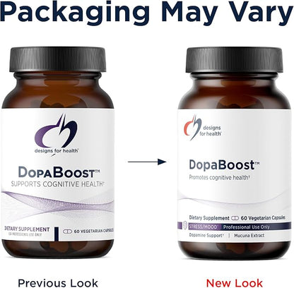 Designs for Health DopaBoost - Cognitive + Mood Support - Acetyl-L-Tyrosine, Mucuna Extract, Vitamin B6 - Vegan (60 Capsules)