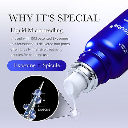 medicube Exosome Shot Zero 7,500 PPM Spicule Facial Serum | Liquid Skin Booster Serum | Exosome, AHA+BHA+PHA | Pore Care, Dead Skin Cells, Skin Texture | Korean Skincare, 1.01 fl.oz