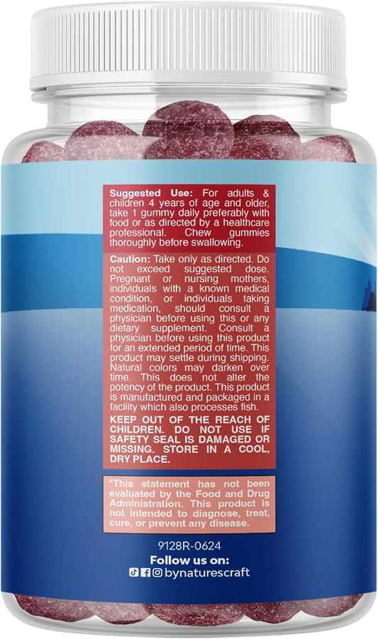 Kids Magnesium Gummies - Calm Relaxing Mg Citrate Supplement with Raspberry Flavor - Calm Magnesium Supplement for Nerve Health Muscles & Healthy Heart Support - Mag Citrate Gummies - 90 Count
