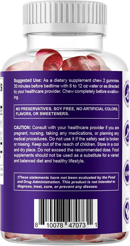 Vitamatic Melatonin Gummies – (2.5 mg, 5 mg & 10 mg Doses) | 60 Vegan Gummies per Bottle | Pack of 2