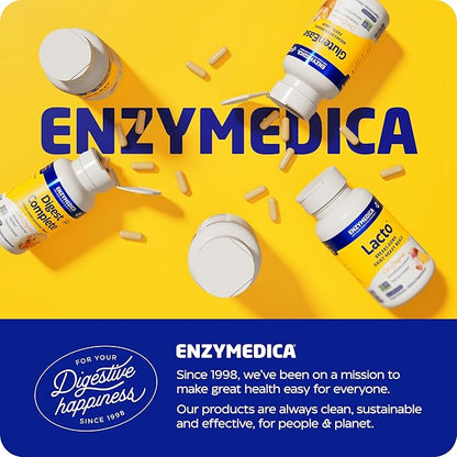 Enzymedica, Apple Cider Vinegar Gummies, Made with The Mother, 12 Organic, USA-Grown Apples per Bottle,1000 mcg Vitamin B12 per Serving, Natural Apple, 74 Count