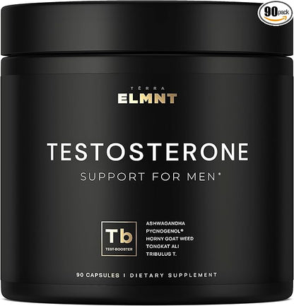 2,015mg Testosterone Booster for Men 8X Strength w. Ashwagandha, Tongkat Ali, Pycnogenol, Tribulus - Total T Testosterone Supplement for Men Male Enhancing Libido Test Booster + Muscle Builder Pills