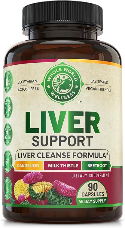 Advanced Liver Cleanse Detox & Repair Formula with Milk Thistle. Liver Detox & Support Supplement for Men & Women, USA Made. Liver Repair & Detox Support, 512mg