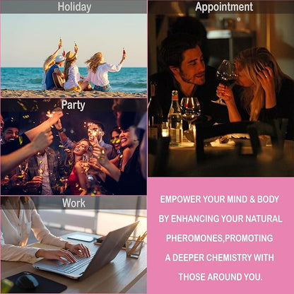 Pheromone Gummies for Women, Charisma & Confidence & Social Vibe,with Maca,Beetroot,Fenugreek,Slippery Elm,Parsley & L-Arginine, Sugar Free,Strawberry Flavor