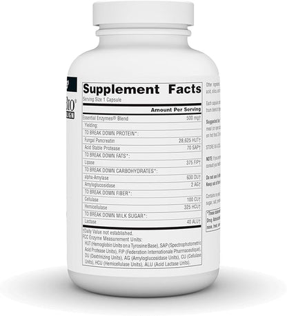 Source Naturals Essential Enzymes Digestive Aid* - 500mg - 240 Capsules