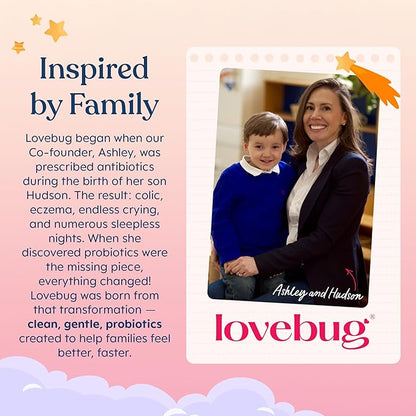 LOVEBUG Kids Probiotic Gummies – Organic Chewable Probiotics for Kids Aged 4+, Soil-Based Children’s Probiotic for Gut Health, Constipation, Digestive & Immune Support, Vegan, 30 Chews, Strawberry