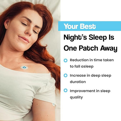 Natural Melatonin-Free Herbal Sleep Patches for Adults - No Added Hormones - 8-Hour Time-Release Formula - Ashwagandha, Magnesium, Passionflower, Valerian Root, Lemon Balm & Chamomile