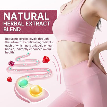 Cortisol Supplement for Women,cortisol manager Gummies,with rhodiola rosea,l-theanine,Phosphatidylserine,magnesium ashwagandha - Emotional support, adrenal balance, sleep, raspberry flavor, 60 Count