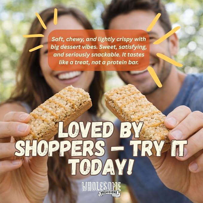 Protein Crispy Rice Treats, 15g Protein, 3g-7g Net Carbs, Low Carb, Fluffy, Soft, Chewy, Gluten Free, High Fiber, Keto-Friendly, No Aftertaste (Fluffy Peanut Butter, 3 Pack)