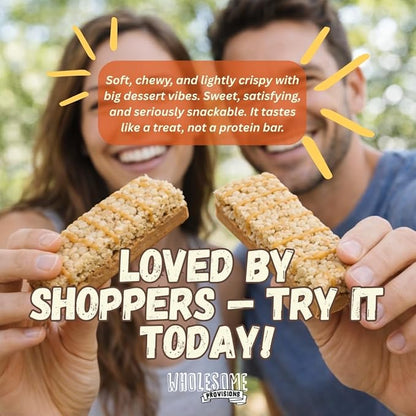 Protein Crispy Rice Treats, 15g Protein, 3g-7g Net Carbs, Low Carb, Fluffy, Soft, Chewy, Gluten Free, High Fiber, Keto-Friendly, No Aftertaste (Fluffy Peanut Butter, 3 Pack)