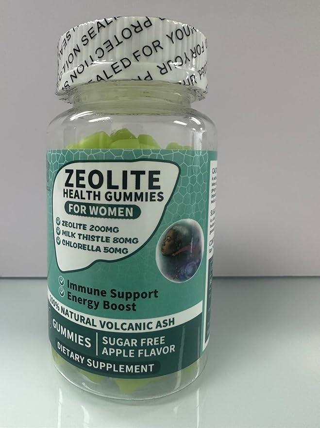 (2 Pack) Zeolite Gummies for Women - Zeolite Supplement with Milk Thistle, Chlorella, Vitamin B12 & D3 - Supports Heavy Metal, Immune Health, Natural Metabolism, Energy & Clear Skin