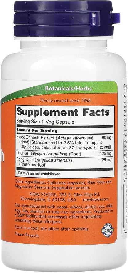 NOW Foods Black Cohosh 80 mg