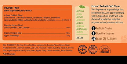 Extend Dog Joint Care Supplement (30 Count) + Probiotics Soft Chews (100 Count) | with Glucosamine, MSM, Type II Collagen Supports Hip, Joint, Gut & Immune Health - Made in USA