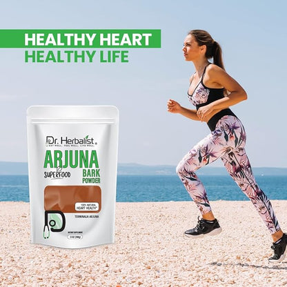 DR Herbalist Arjuna Powder - 200g - 100% Herbal, Natural & Authentic - Herbal Powder for Heart Health - Resealable Pouch