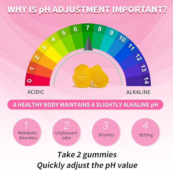 Women's Probiotics Slippery Elm Gummies, Her Juicy Feminine Probiotics Gummies Support pH Balance, Gut Health & Immune System, Sugar-Free, Pineapple Flavor, 60 Count