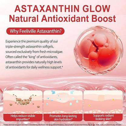 VOFANK Astaxanthin 12mg, Premium Astaxanthin Supplements with Antioxidant Activity, Supports Eye, Joint, Immune, Skin Health, Internal Circulation, Non-GMO & No Gluten 120 Softgels