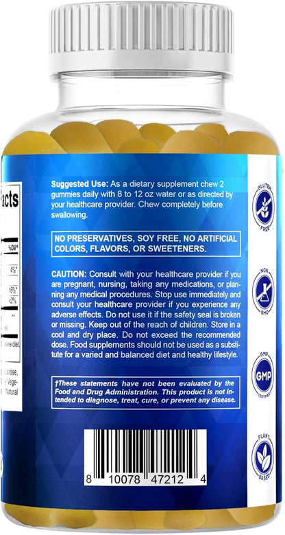 Vitamatic BCAA Gummies - Branch Chain Amino Acid Supplements - Peach Flavor - 600mg per Serving - 60 Vegan Pectin Based Gummies (2 Bottles)