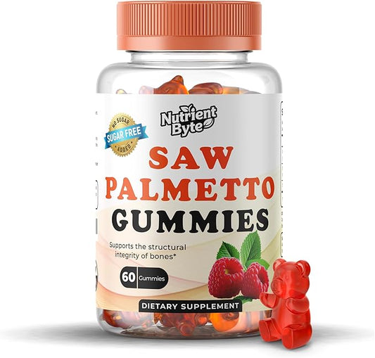 Saw Palmetto Gummies for Hair Growth & Hormone Balance – Vegan DHT Blocker for Women & Men, Supports Prostate Health, PCOS & Testosterone Wellness – Gluten-Free Herbal Supplement – 300mg Extract