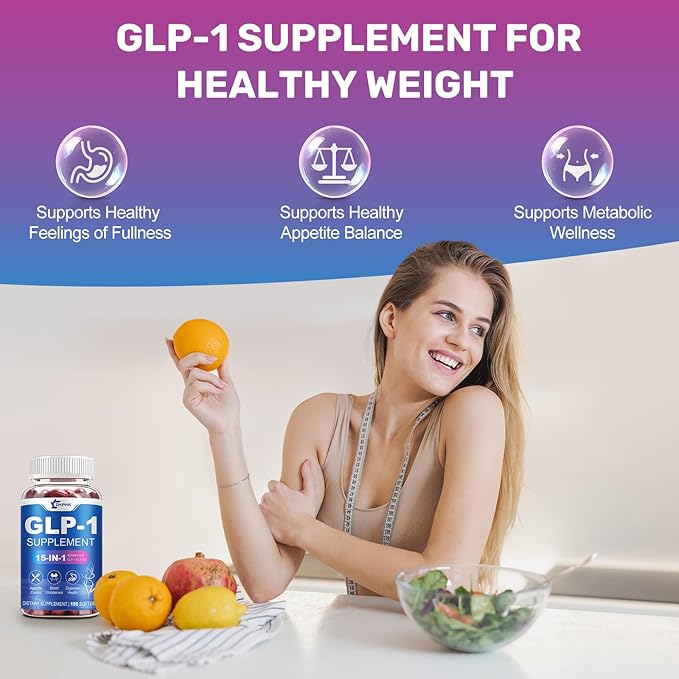 GLP-1 Supplement Natural Activator Formula GLP1 for Women & Men, with Probiotic, Hops, Green Tea for Energy, Gut Health, Hunger & Metabolism Support, 300 Count