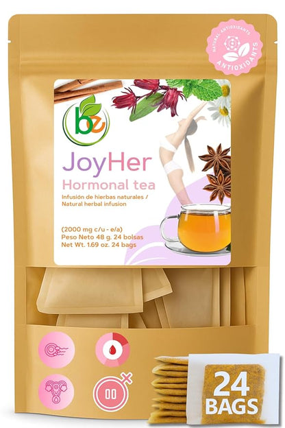 Women’s(Mujere)Herbal Tea–24 Tea Bags–Traditional Infusion,Chamomile,Cinnamon,Hibiscus,Anise,Spearmint,Dong Quai,Chaste Berry & Black Cohosh Authentic Botanical Blend –100% Natural,Vegan,Caffeine-Free – By BexpertsUSA
