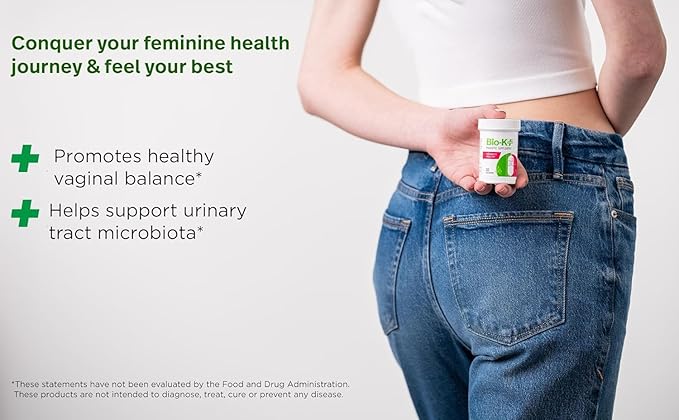 Bio-K+ Probiotic for Women support for Vaginal & Urinary Tract Health, Probiotic Supplement with 2 Billion CFU 2 Strains, Vegan, Shelf-Stable – 30 Capsules