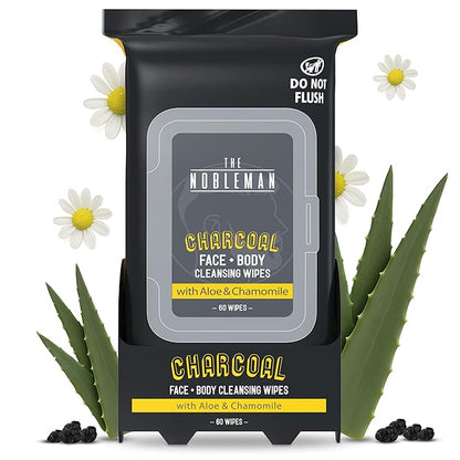 Charcoal Face + Body Cleansing Wipes