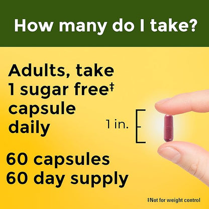 Nature Made Cranberry Supplement 500mg with Vitamin C for Immune & Antioxidant Support, Cranberry Blend for Urinary Tract Health, One Per Day, 60 Capsules