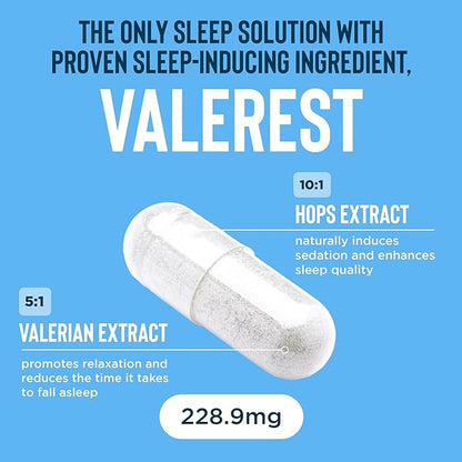 Relaxium Sleep Aid for Adults - Melatonin 5mg with Magnesium Glycinate, Valerest & Ashwagandha - Non-Habit Forming Sleep Support for Falling Asleep & Staying Asleep - 60 Capsules (30-Day Supply)