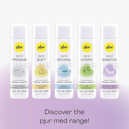 pjur med Sensitive - Water-Based Lubricant, Premium Intimate Sex Lube for Men, Women & Couples, Long Lasting - 100ml / 3.4 fl.oz