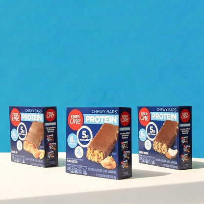 Fiber One Chewy Protein Bars, Caramel Nut, Value Pack, 10 ct (Pack of 6)