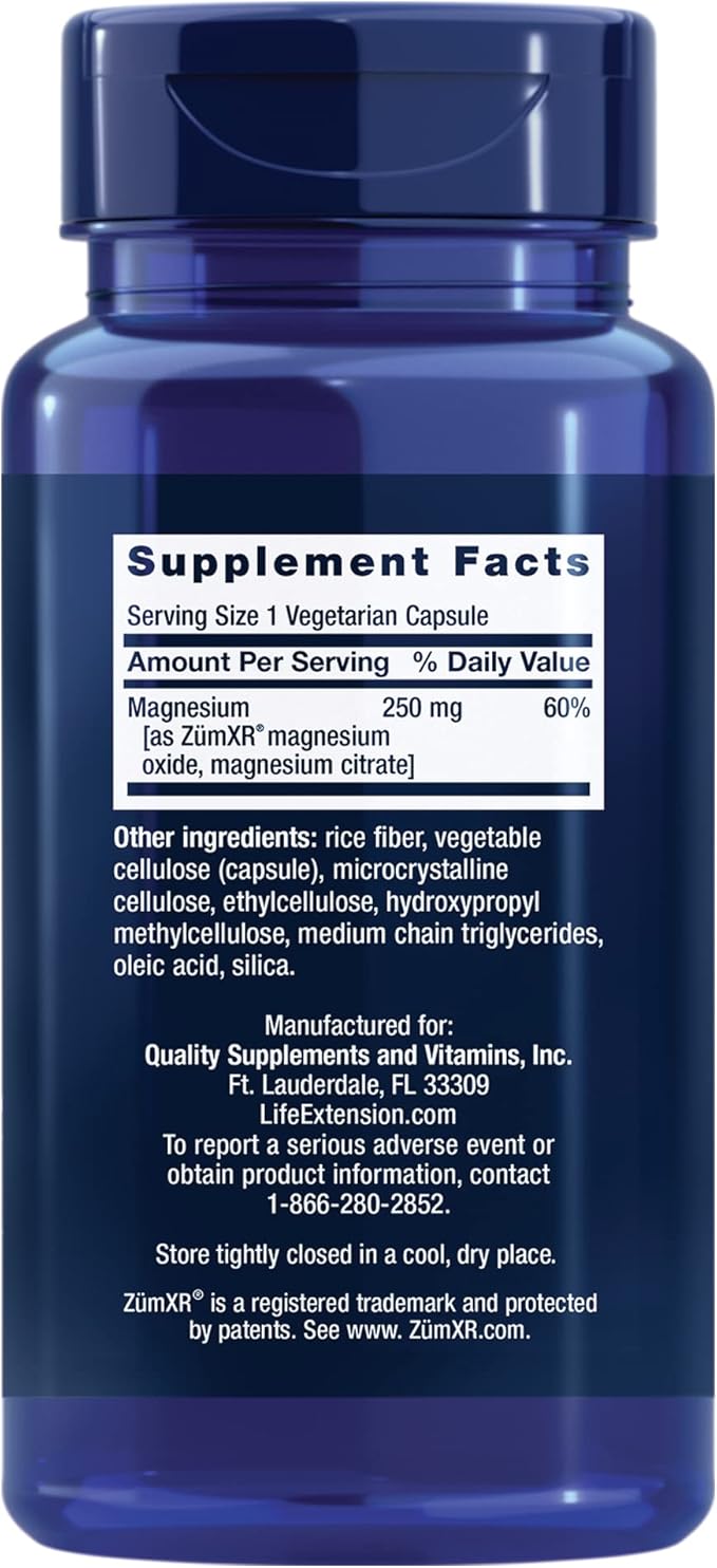 Life Extension Extend-Release Magnesium Prolonged Health Support & Vitamin D3 5000 IU 125 mcg Bone, Brain & Immune Health - 60 Capsules & 60 Softgels