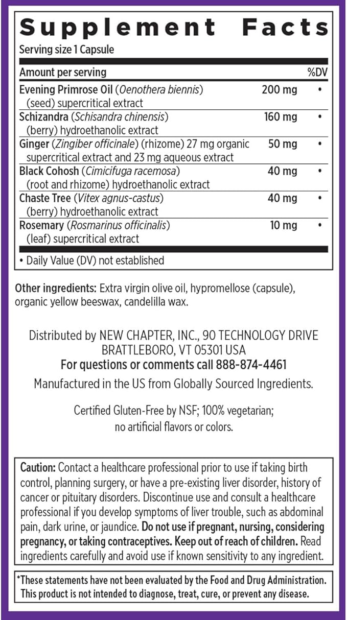 New Chapter Menopause Supplement - Estrotone Herbal Hormone Balance for Women in Perimenopause, with Black Cohosh for Hot Flash Relief & to Reduce Night Sweats + Vitex, No Added Hormones - 30 ct