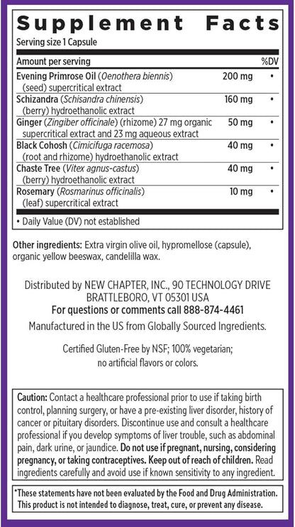 New Chapter Menopause Supplement - Estrotone Herbal Hormone Balance for Women in Perimenopause, with Black Cohosh for Hot Flash Relief & to Reduce Night Sweats + Vitex, No Added Hormones - 30 ct