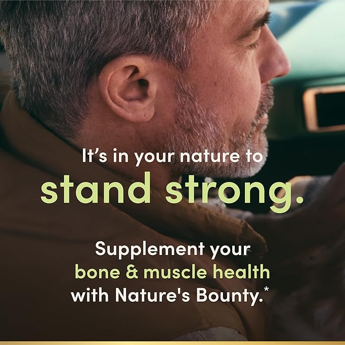 Nature's Bounty Calcium Magnesium & Zinc Caplets,Immune & Bone Health,Daily Supplement,1000mg Calcium,400mg Magnesium,600 IU Vitamin D,Gluten Free,100 Caplets,(Pack of 3)
