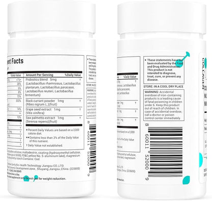 DrBioCare Collagen Peptides for Women, Beauty Vitamin & Mineral Supplement,Contains Vitamin D3, Probiotics for Women & Collagen Peptides,Vitamin B Complex,Vitamin E 180 Tablets