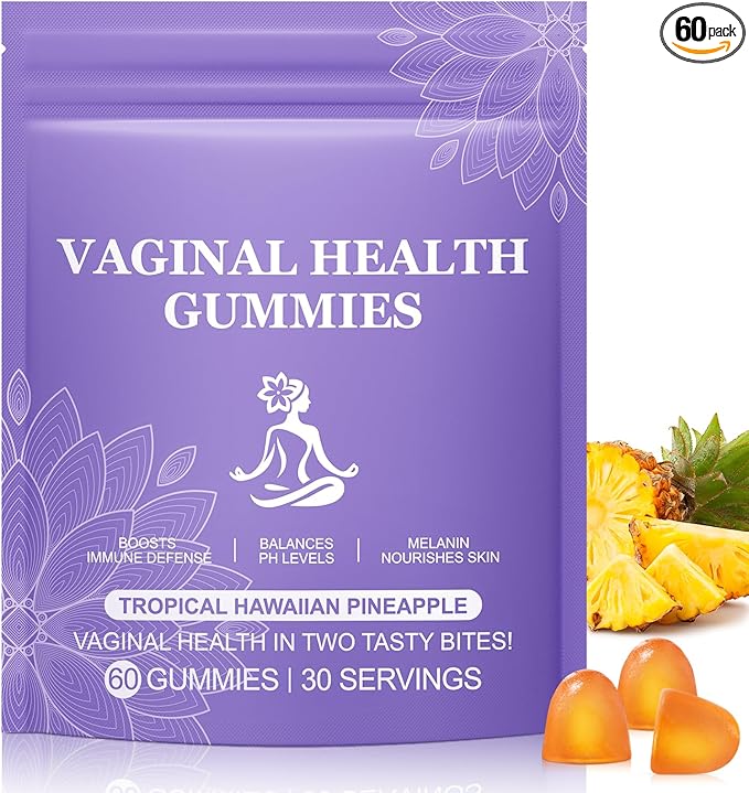 Vaginal Probiotics for Women, PH Balance Gummies, Probiotics for Women Vaginigal Health, Support Healthy Odor, Yeast Balance & Flora, Vaginal Health Supplement - 60 Pineapple Gummies