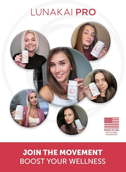 Lunakai PRO USA Made GLP-1 Supplement - Natural GLP 1 Support with Probiotics & Resveratrol – Supports Weight Management, Cravings & Metabolism, 60ct