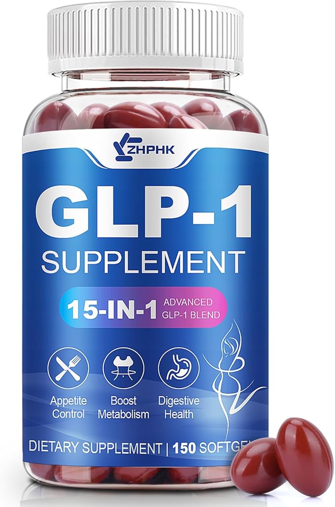 GLP-1 Supplement Natural Activator Formula GLP1 for Women & Men, with Probiotic, Hops, Green Tea for Energy, Gut Health, Hunger & Metabolism Support, 150 Count