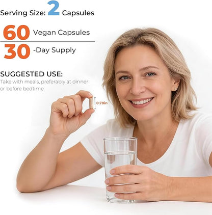 BELLECARE Hormone Balance Capsules for Women, Cortisol Supplements, Female Menopause Supplement with Ashwagandha 600mg Per Serving,Chaste Berry,Black Cohosh for Stress, Mood, Sleep Support,60 Count