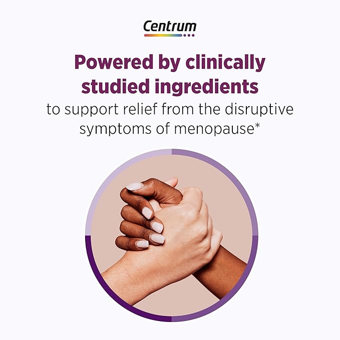 Centrum Restful Sleep Menopause Support Tablets, Supplement with Clinically Studied DailyZz and geniVida, 28 Count